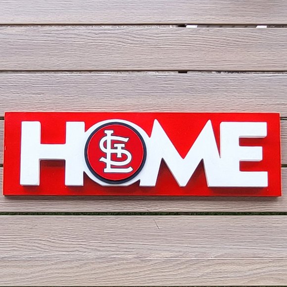 ST. LOUIS CARDINALS "HOME" Wood Decor Sign "BRAND NEW" - Picture 6 of 8